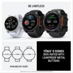 Garmin fēnix 8 Sapphire 47mm GPS Smartwatch, DLC Titanium, Black/Pebble Gray - Image 24