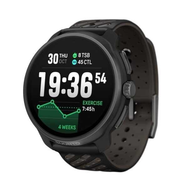 SUUNTO Race 2 GPS Sports Watch, 1.5" AMOLED, 115+ Sports Modes, Black Titanium