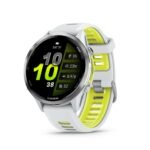 Garmin Forerunner 970 47mm GPS Running Smartwatch, Titanium, Whitestone/Amp Yellow