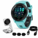 Garmin Forerunner 265 46mm GPS Running Smartwatch Bundle, AMOLED, Aqua/Black - Image 20