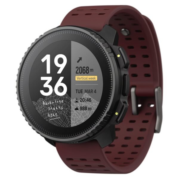 SUUNTO Vertical GPS Sports Watch, 1.4" Touchscreen, 95+ Sports Modes, Ruby