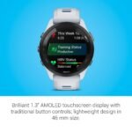 Garmin Forerunner 265 46mm Running GPS Smartwatch, Whitestone/Tidal Blue - Image 5
