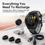 Garmin Forerunner 265 46mm GPS Running Smartwatch Bundle, AMOLED, Black/Powder Gray - Image 3